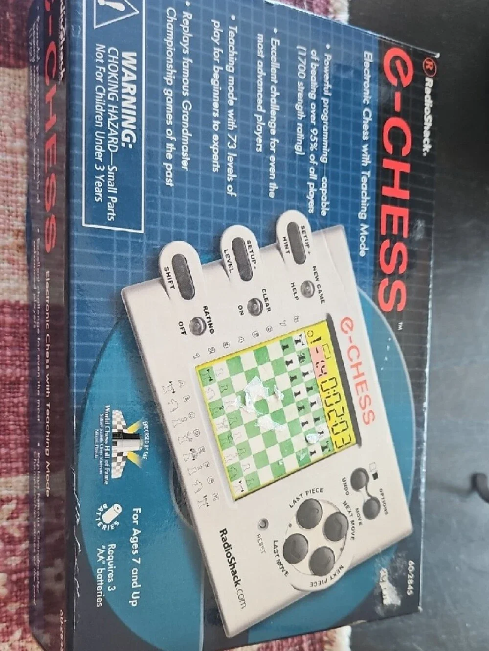 RadioShack 1990's E-Chess Electronic Handheld Game New in Box